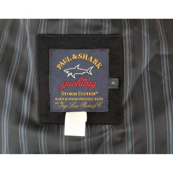 NEW Paul & Shark Loro Piana Cashmere Overcoat SZ XL Black - Picture 11 of 16